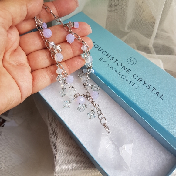 AUTHENTIC Swarovski Touchstone Crystal Charm Necklace - Picture 7 of 10